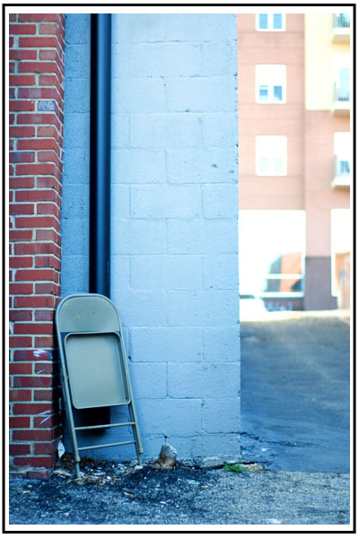 fold up chair fold up chair in downtown Raleigh